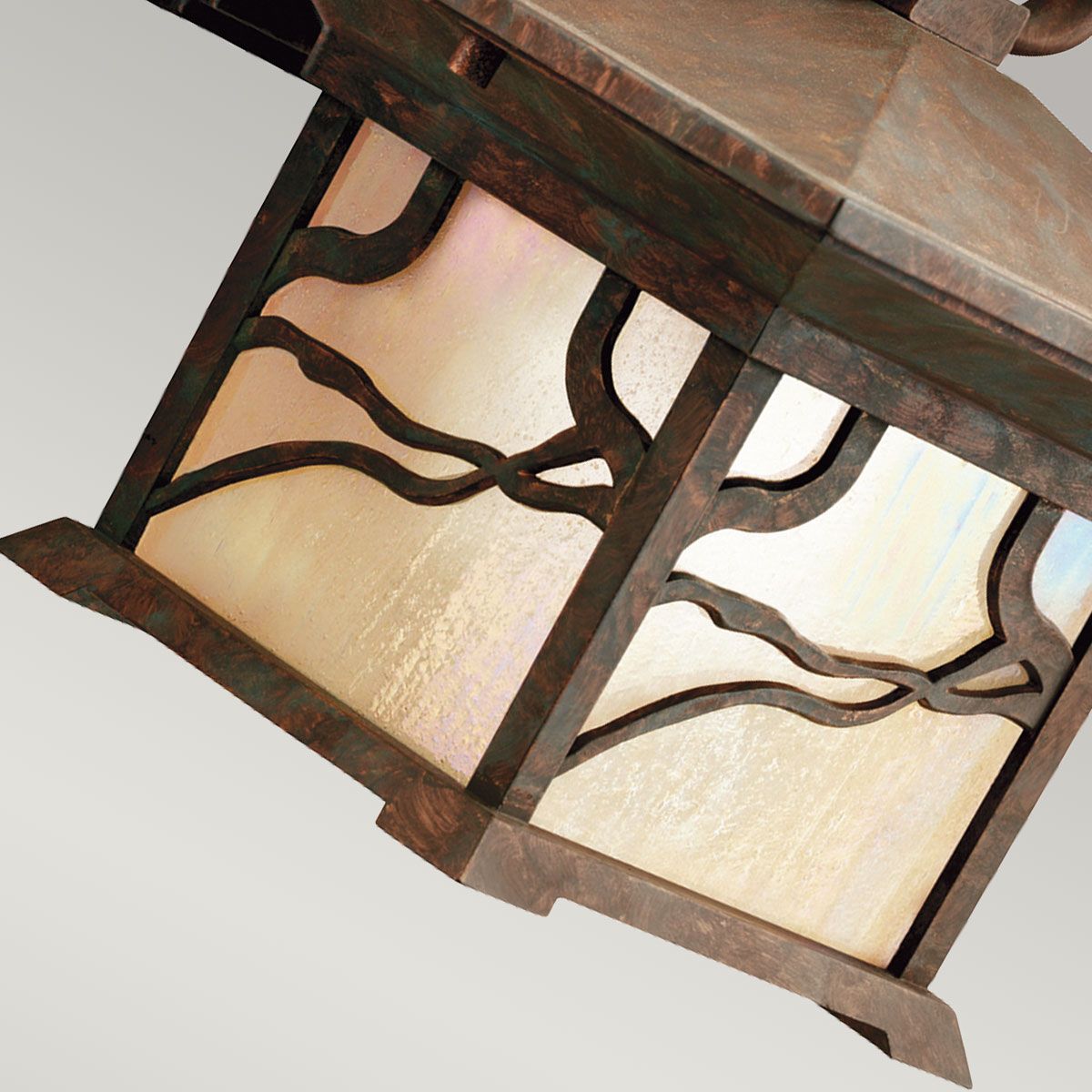 Morris Medium Wall Lantern Distressed Copper & Clear - QN-MORRIS-M