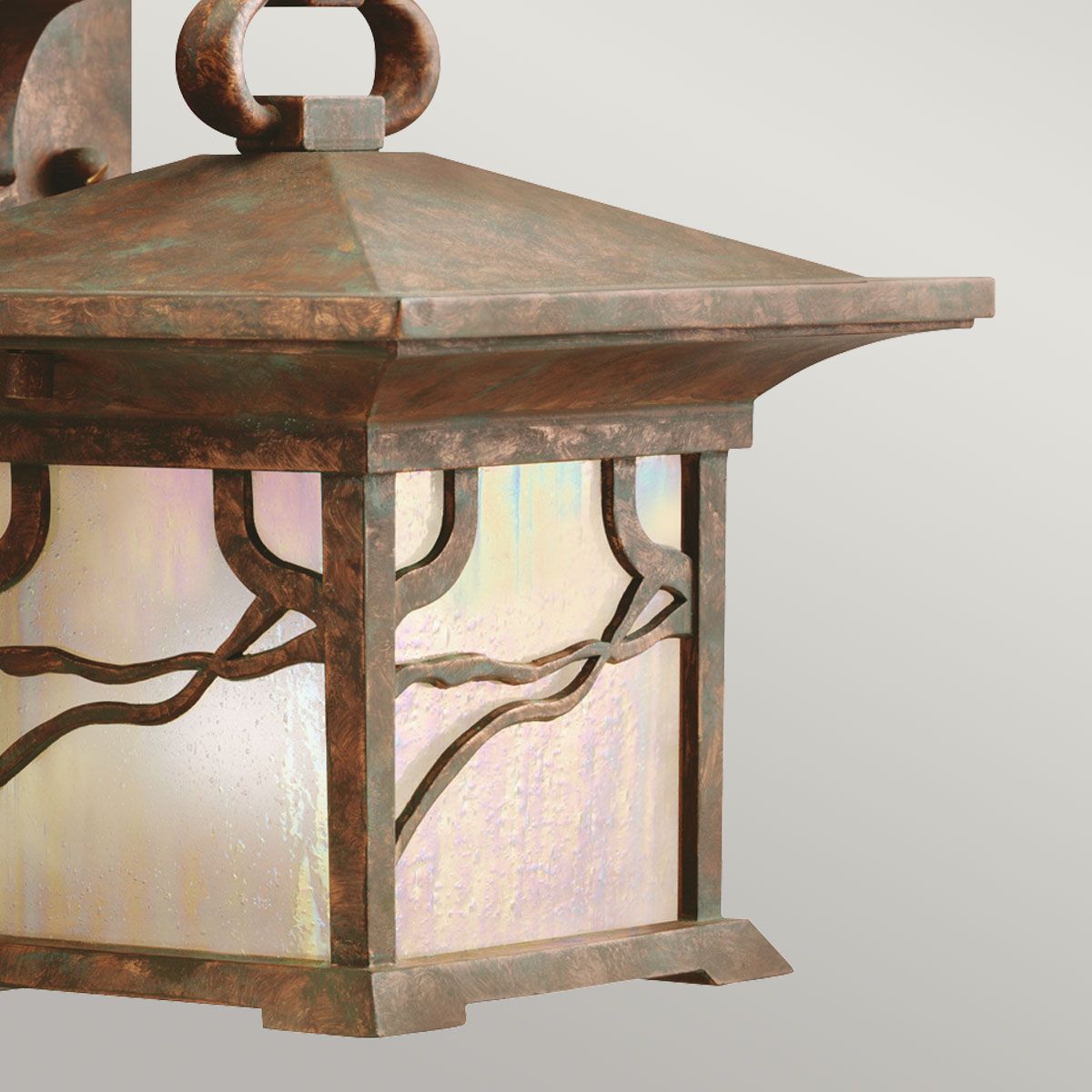 Morris Small Wall Lantern Distressed Copper & Clear - QN-MORRIS-S