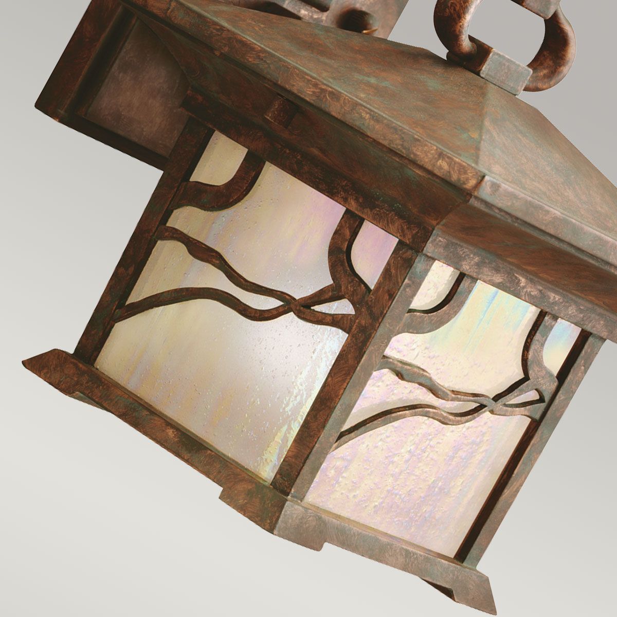 Morris Small Wall Lantern Distressed Copper & Clear - QN-MORRIS-S