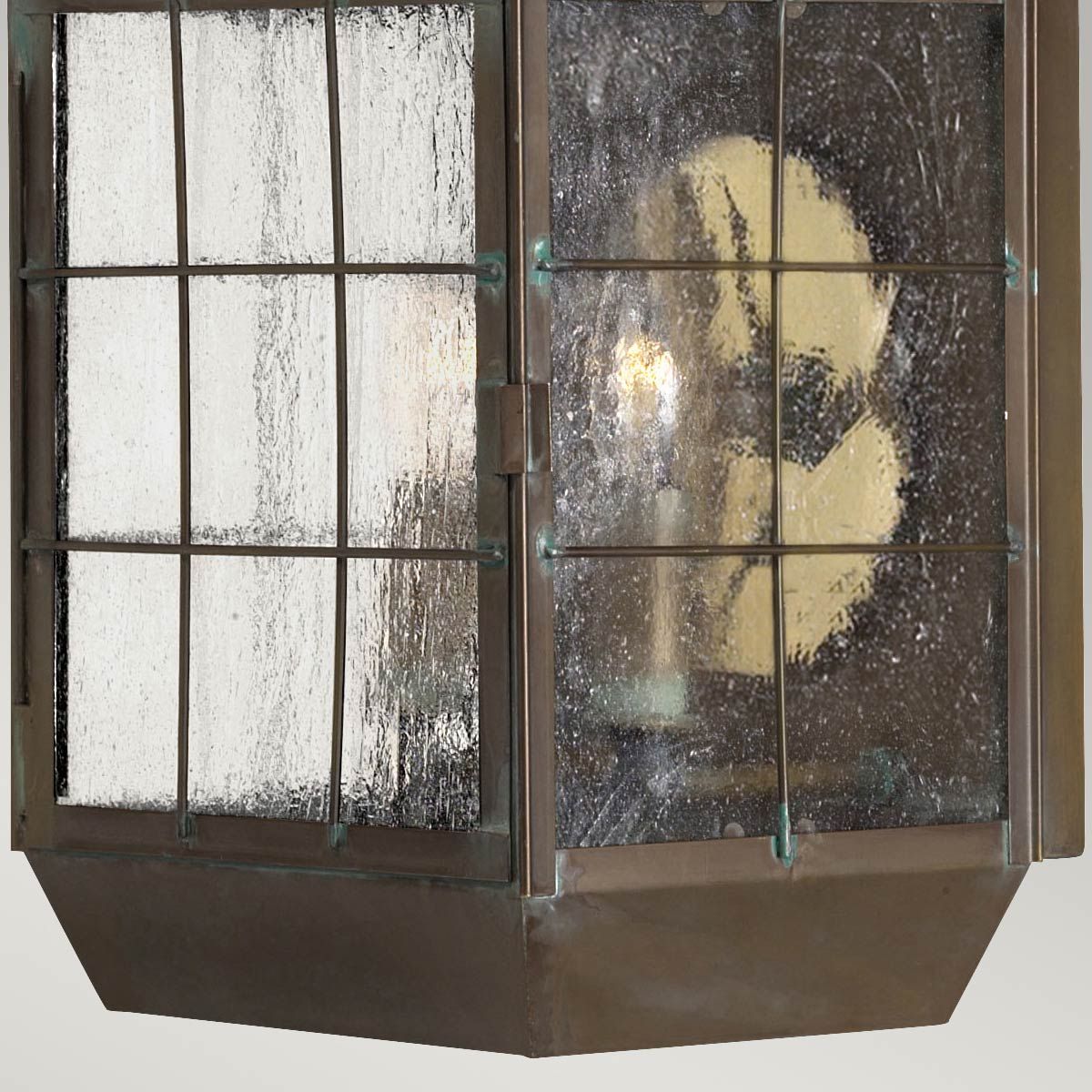 Nantucket Large 2 Light Wall Lantern Aged Brass & Clear - QN-NANTUCKET-L-AS