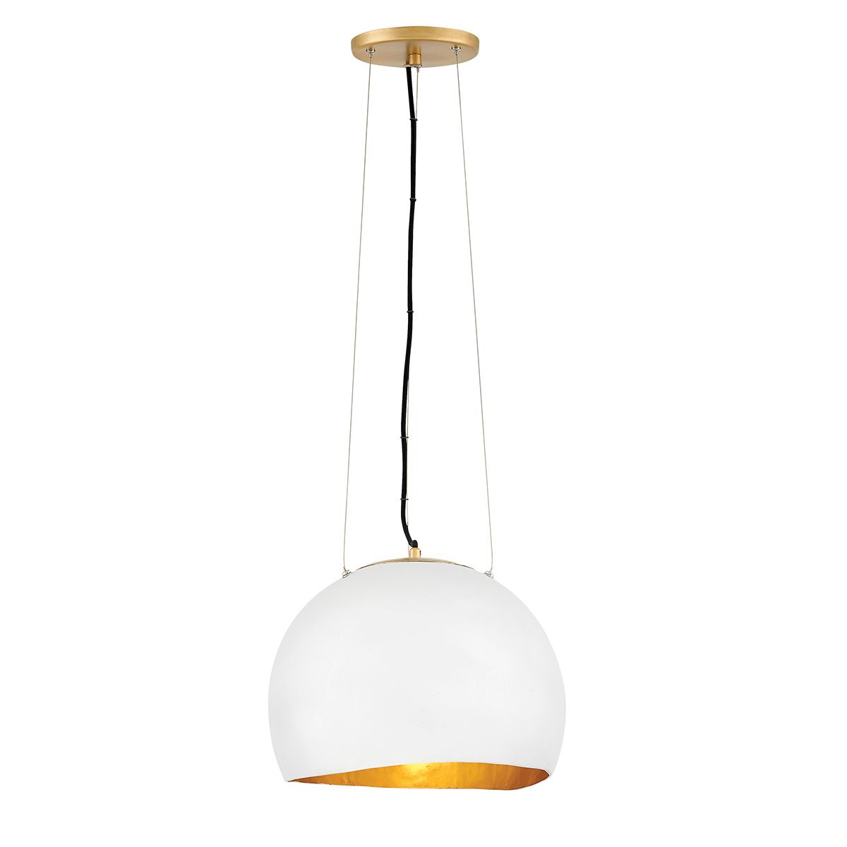 Nula Light Large Pendant Shell White & Luxe Gold - QN-NULA-1P