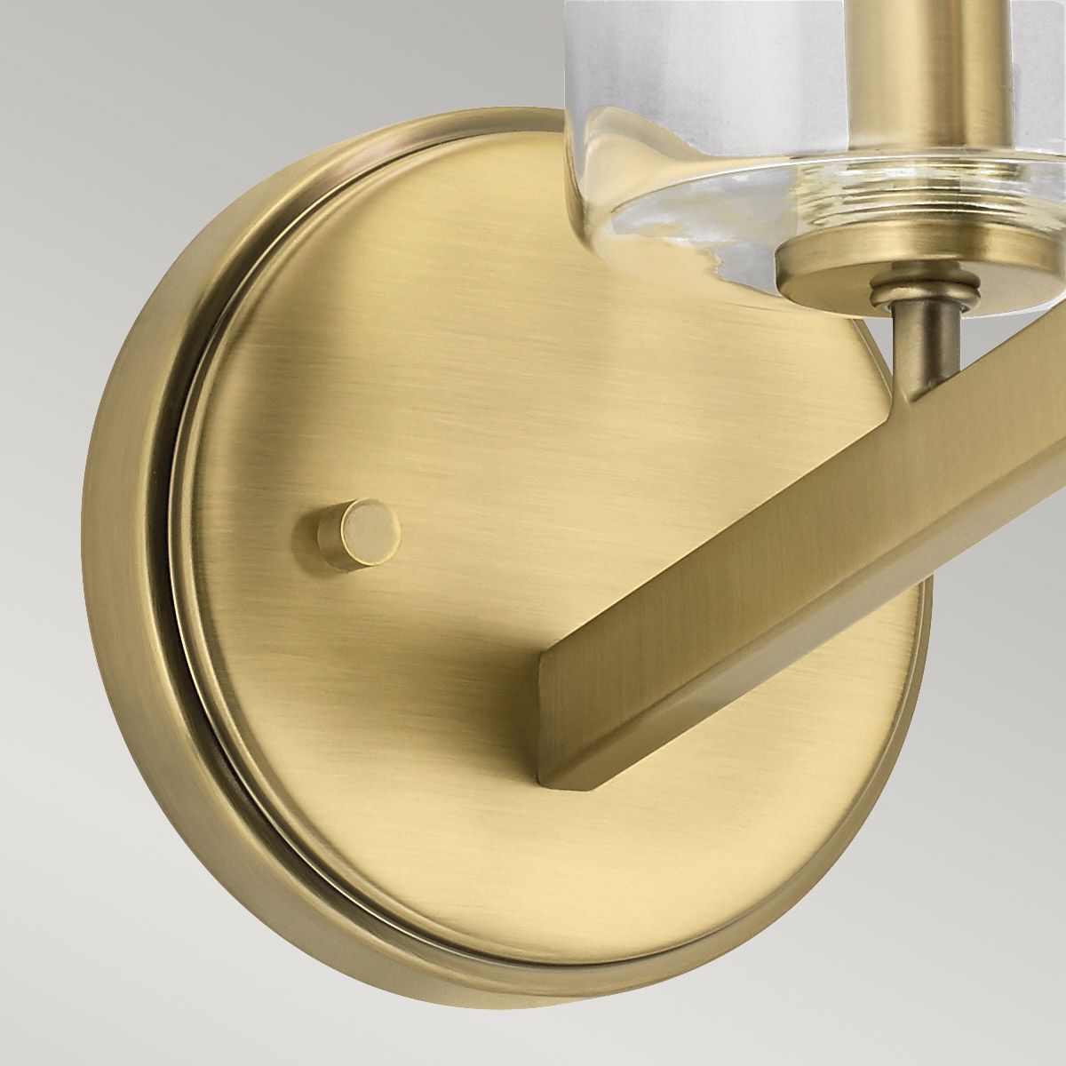 Nye Wall Light Brushed Natural Brass & Clear - QN-NYE1-BNB