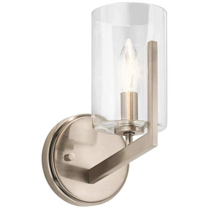 Nye Wall Light Classic Pewter & Clear - QN-NYE1-CLP