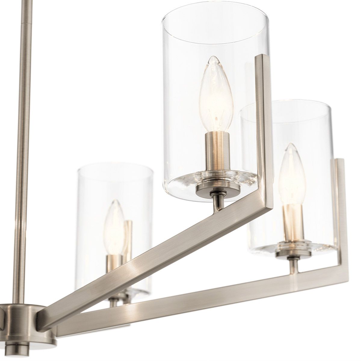 Nye 6 Light Chandelier Classic Pewter & Clear - QN-NYE6-CLP