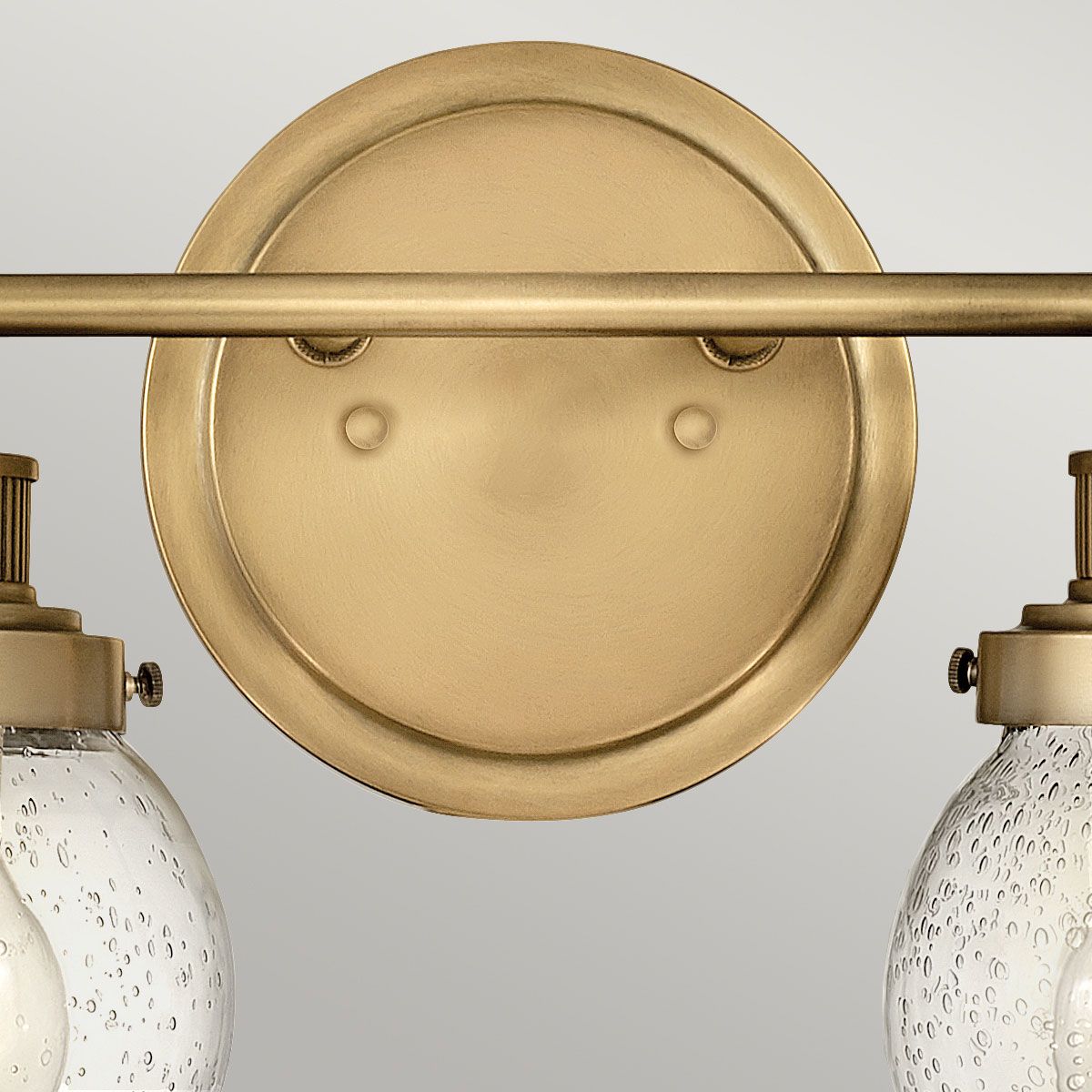 Poppy Vanity 2 Light Heritage Brass - QN-POPPY2-HB-BATH