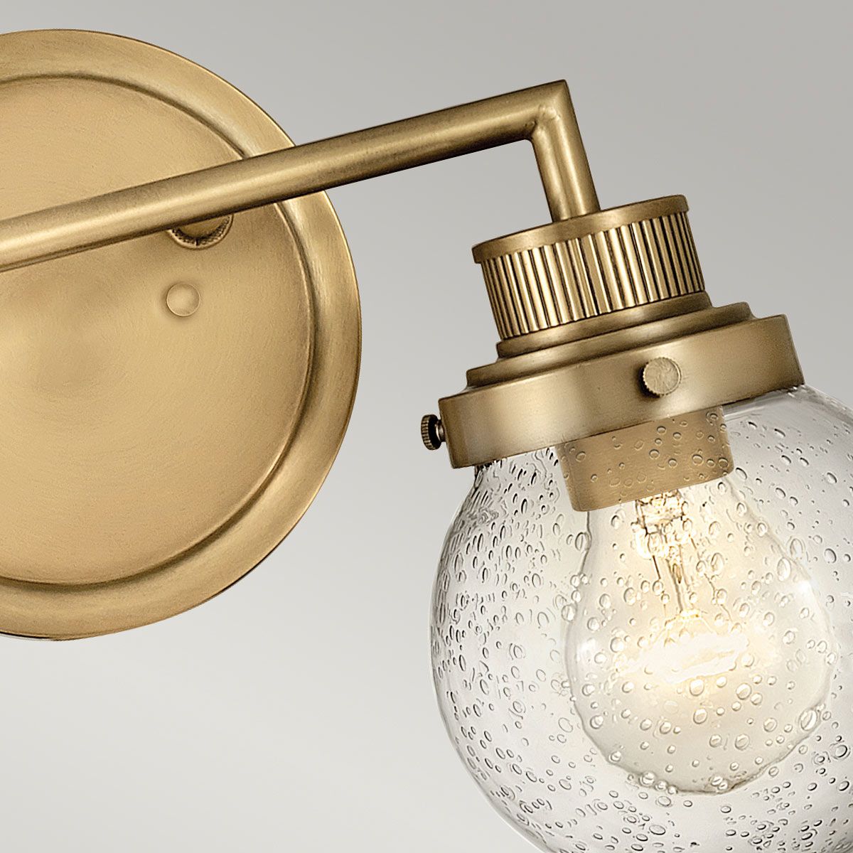 Poppy Vanity 2 Light Heritage Brass - QN-POPPY2-HB-BATH