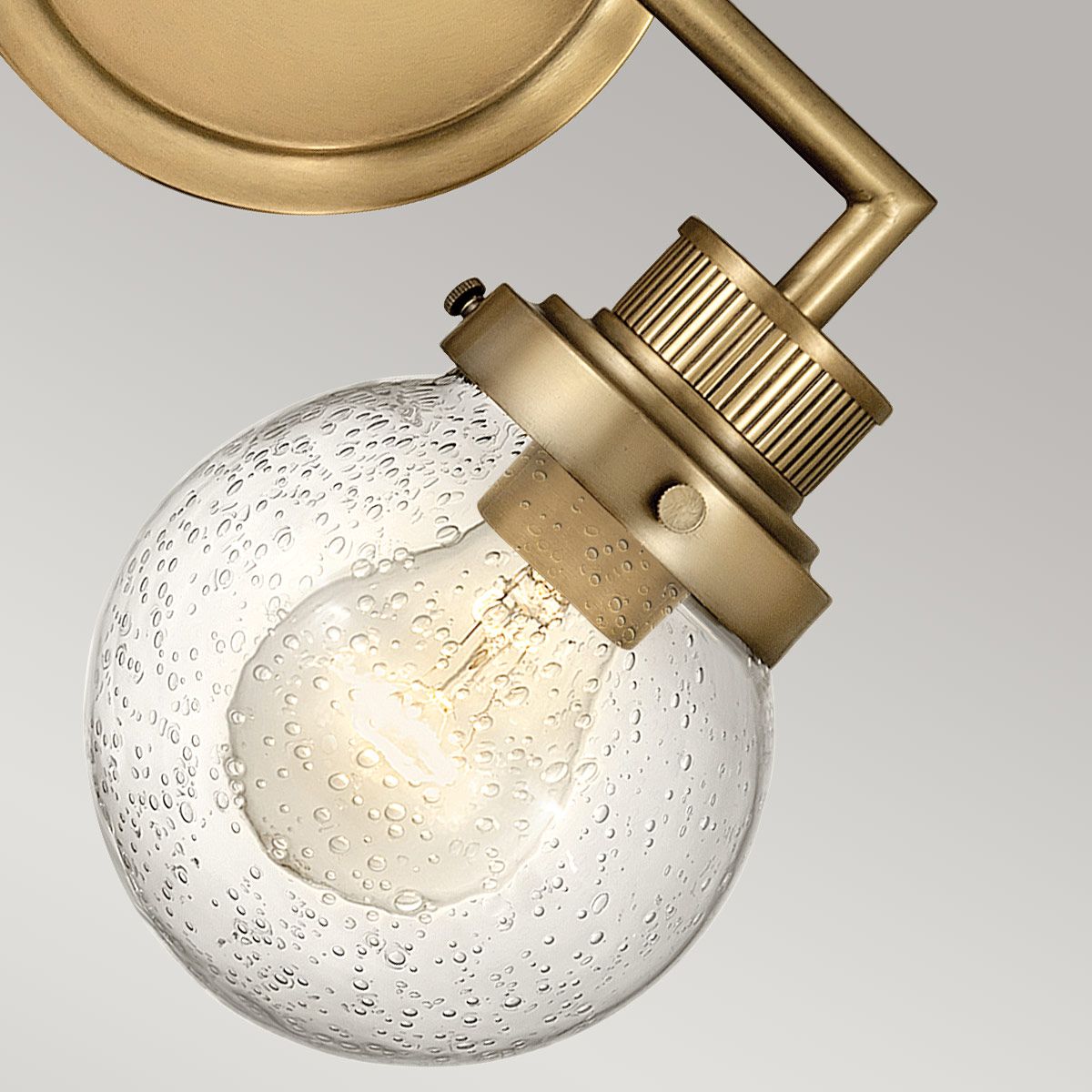 Poppy Vanity 2 Light Heritage Brass - QN-POPPY2-HB-BATH