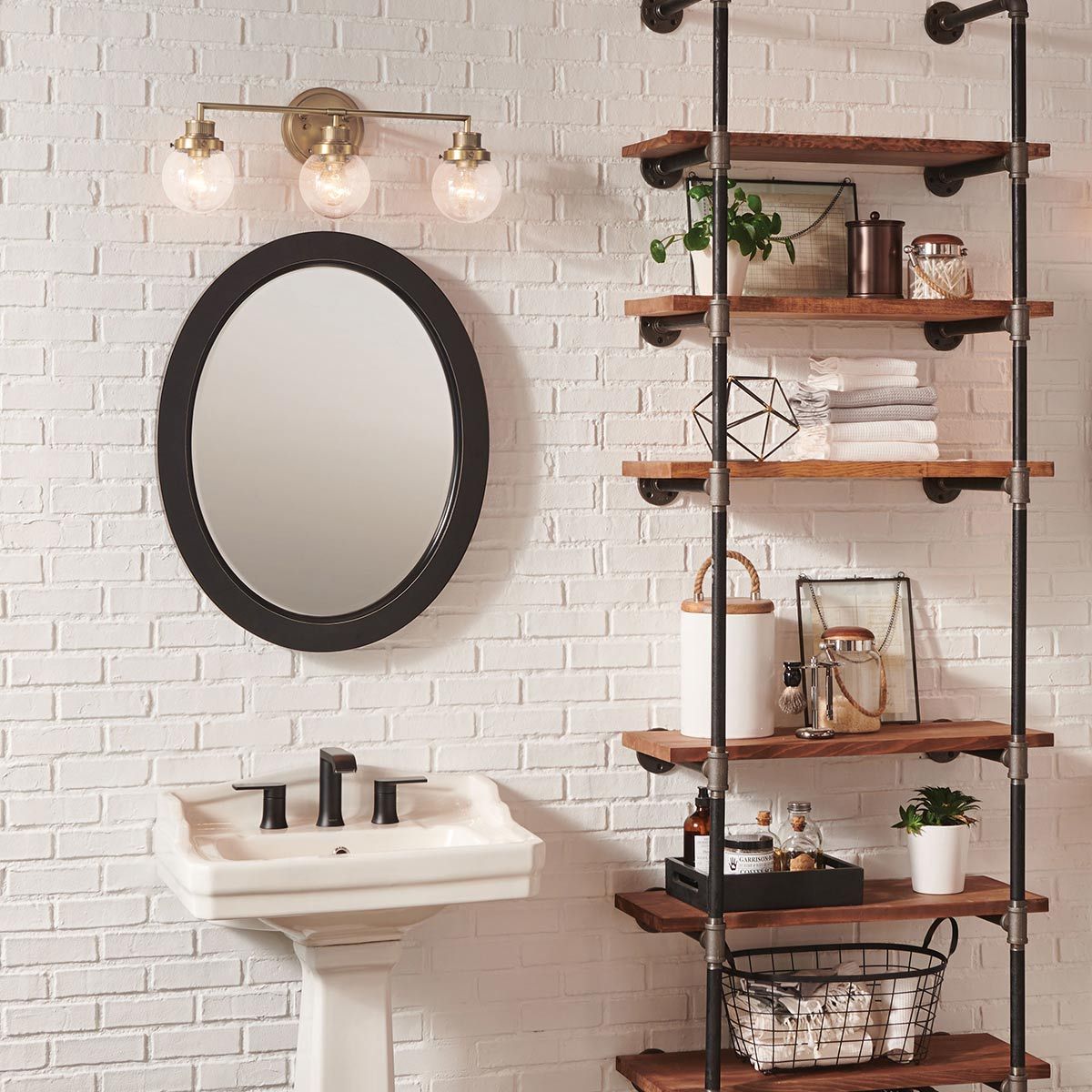 Poppy Vanity 3 Light Heritage Brass - QN-POPPY3-HB-BATH