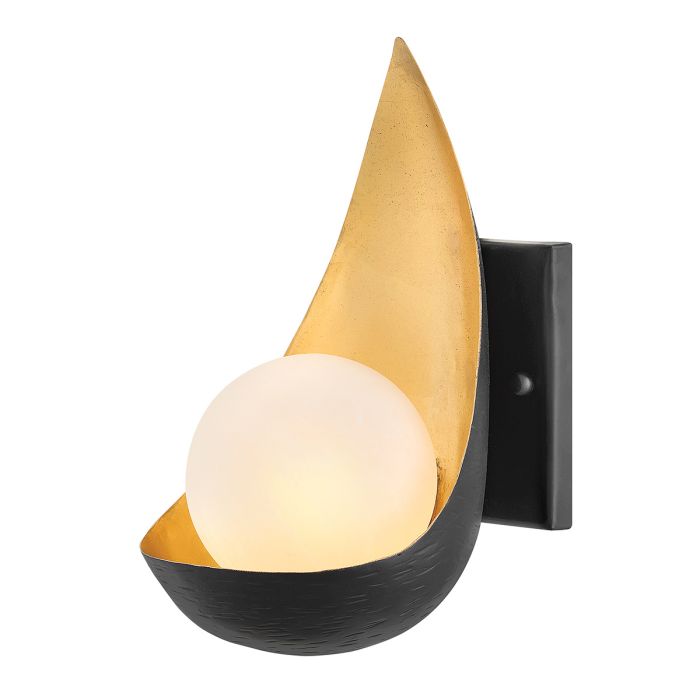 Ren Wall Light Matte Black & Gold - QN-REN1