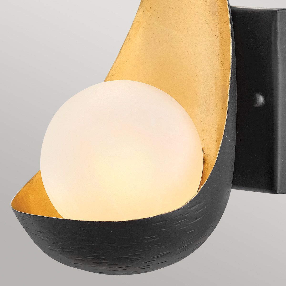 Ren Wall Light Matte Black & Gold - QN-REN1