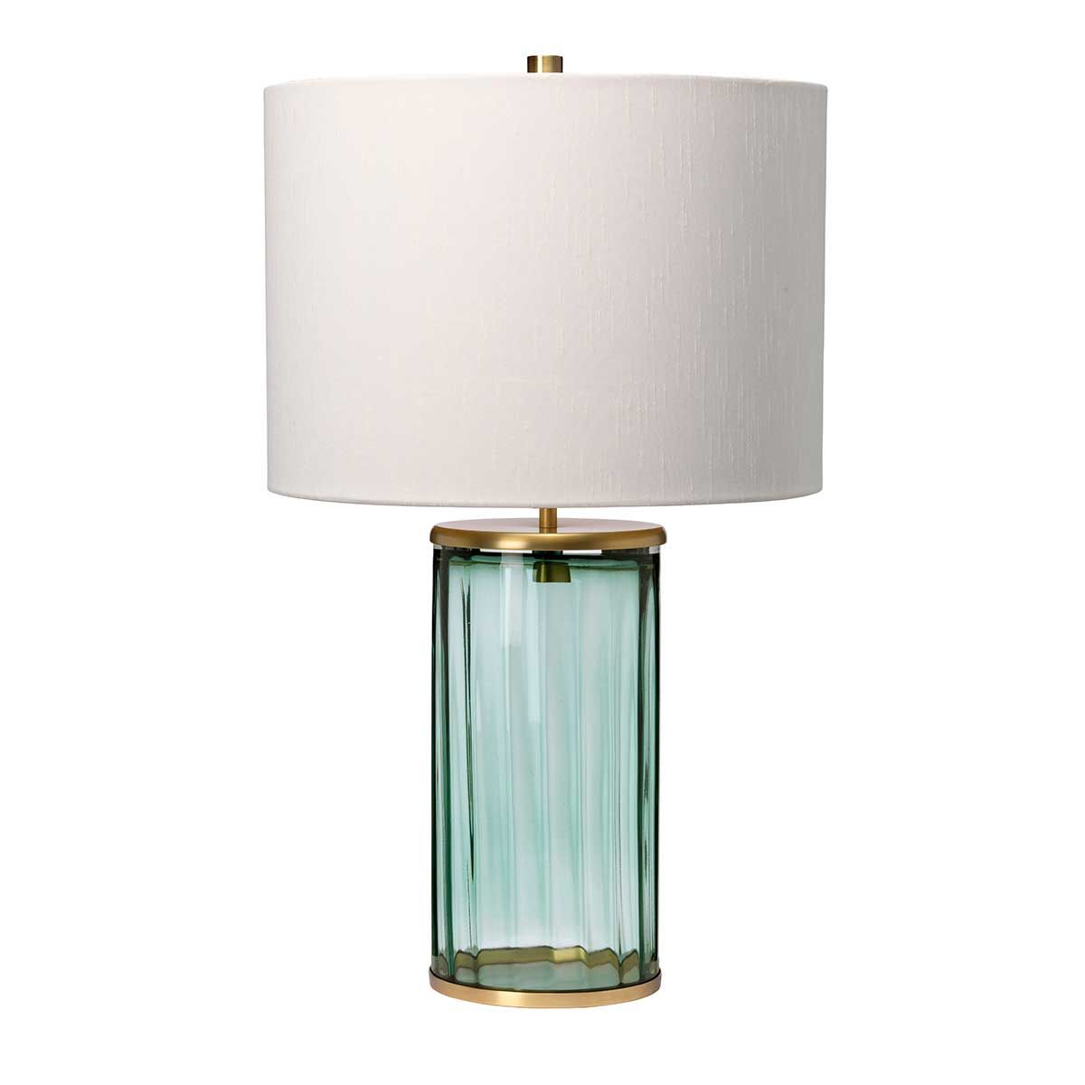 Reno Table Lamp Green & Aged Brass - QN-RENO-GREEN-AB