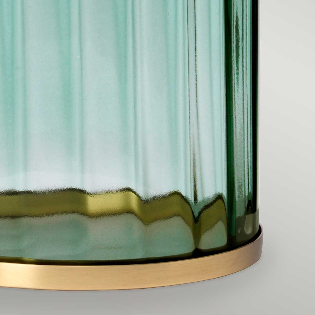 Reno Table Lamp Green & Aged Brass - QN-RENO-GREEN-AB