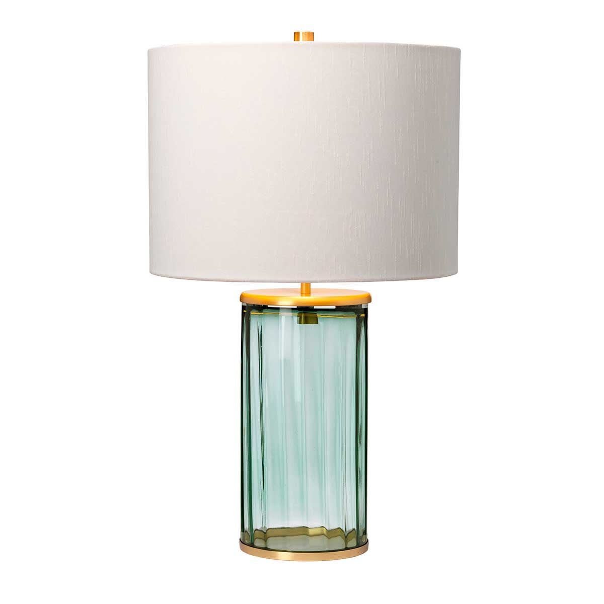 Reno Table Lamp Green & Aged Brass - QN-RENO-GREEN-AB