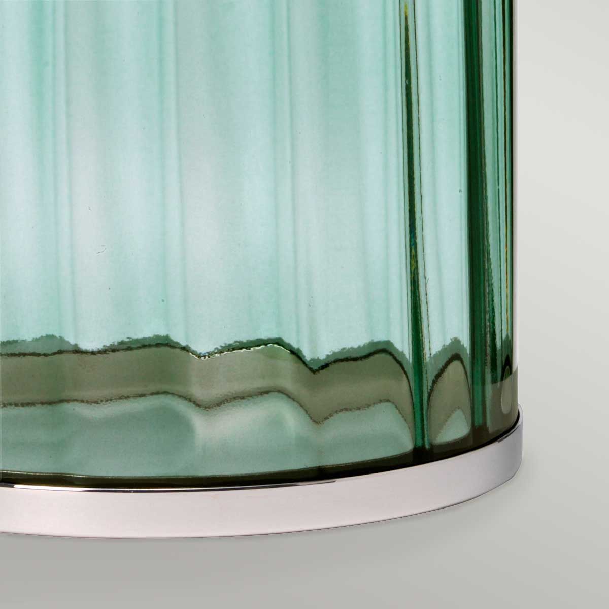 Reno Table Lamp Green & Polished Nickel - QN-RENO-GREEN-PN