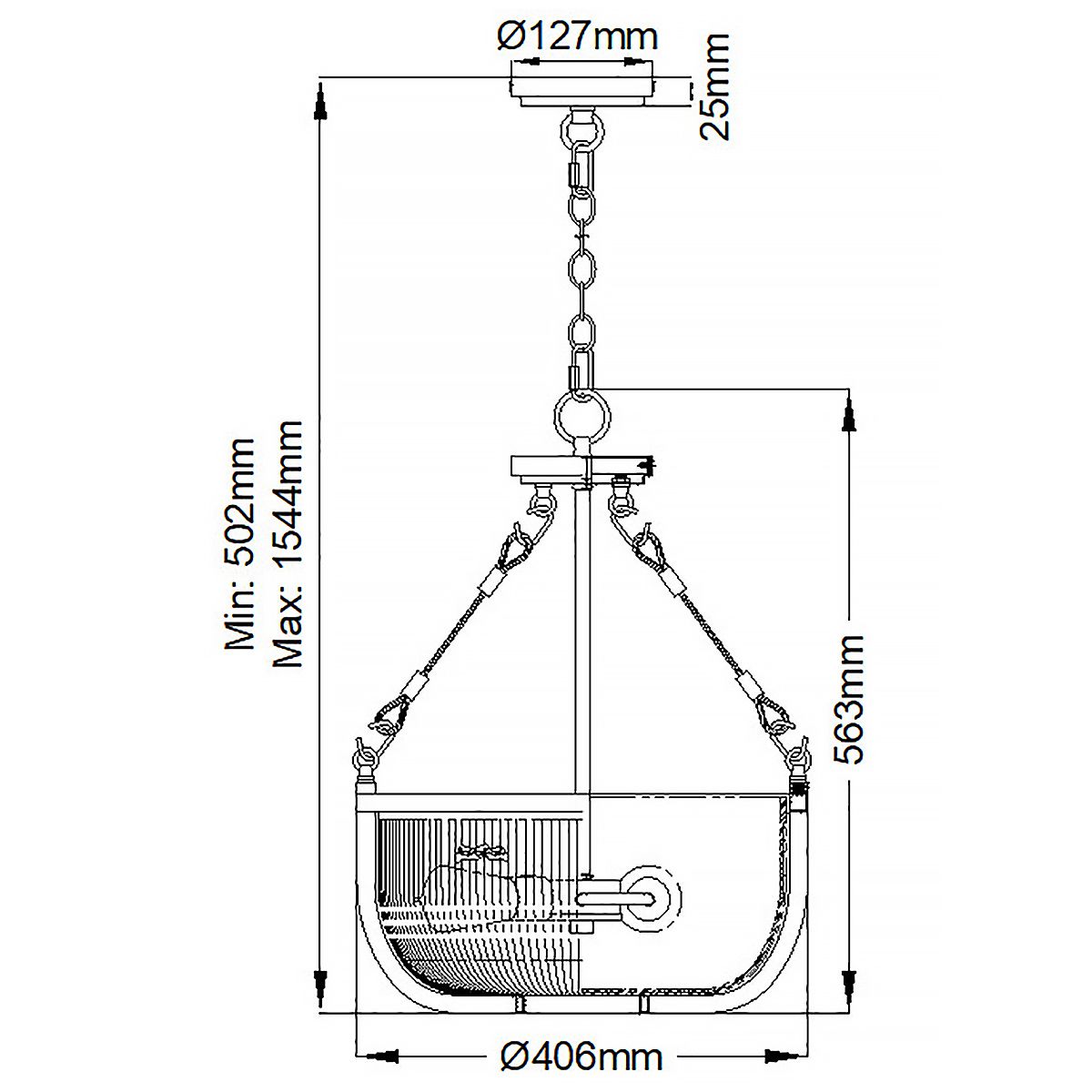 Roux 3 Light Pendant Brushed Nickel or Clear - QN-ROUX3-BN