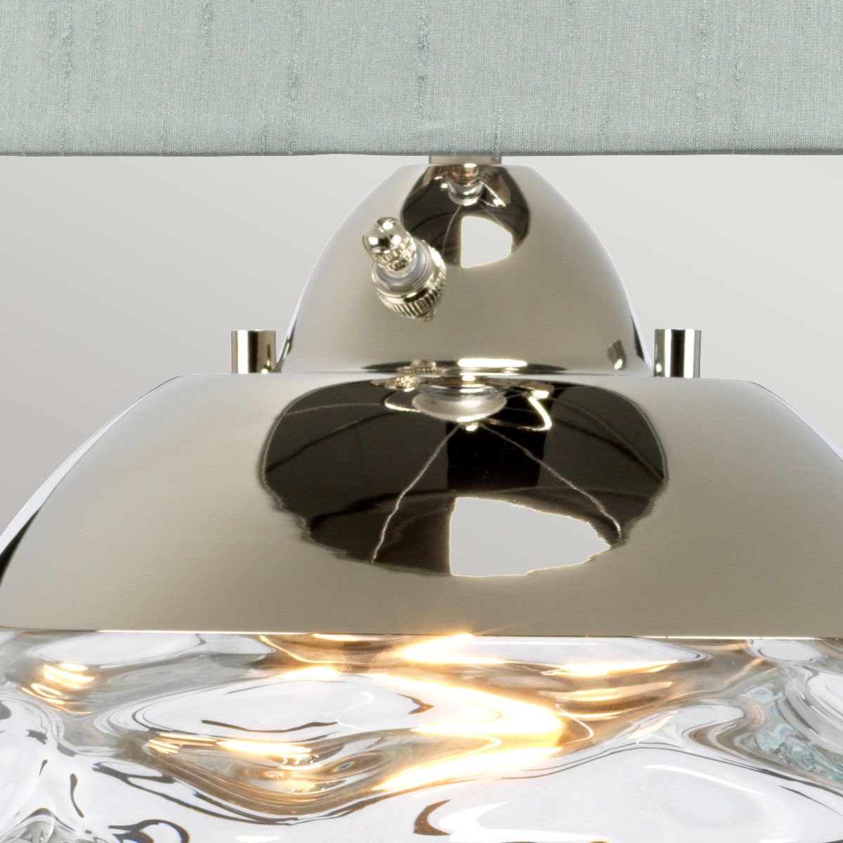 Samara Large Table Lamp Clear & Polished Nickel - QN-SAMARA-TL-LRG-CLR