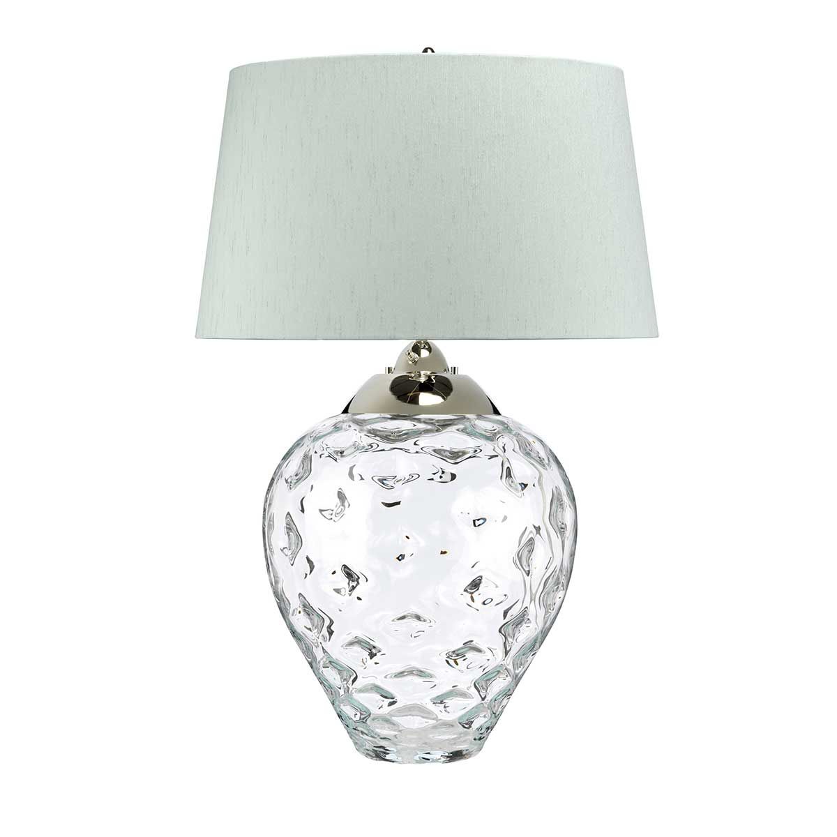 Samara Large Table Lamp Clear & Polished Nickel - QN-SAMARA-TL-LRG-CLR