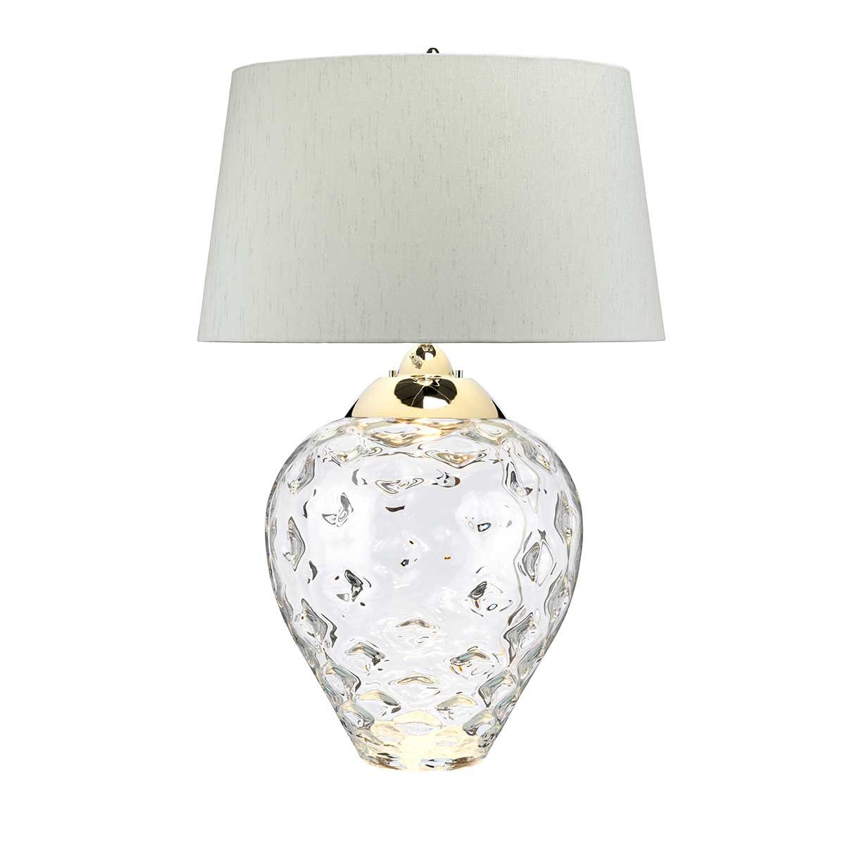 Samara Large Table Lamp Clear & Polished Nickel - QN-SAMARA-TL-LRG-CLR