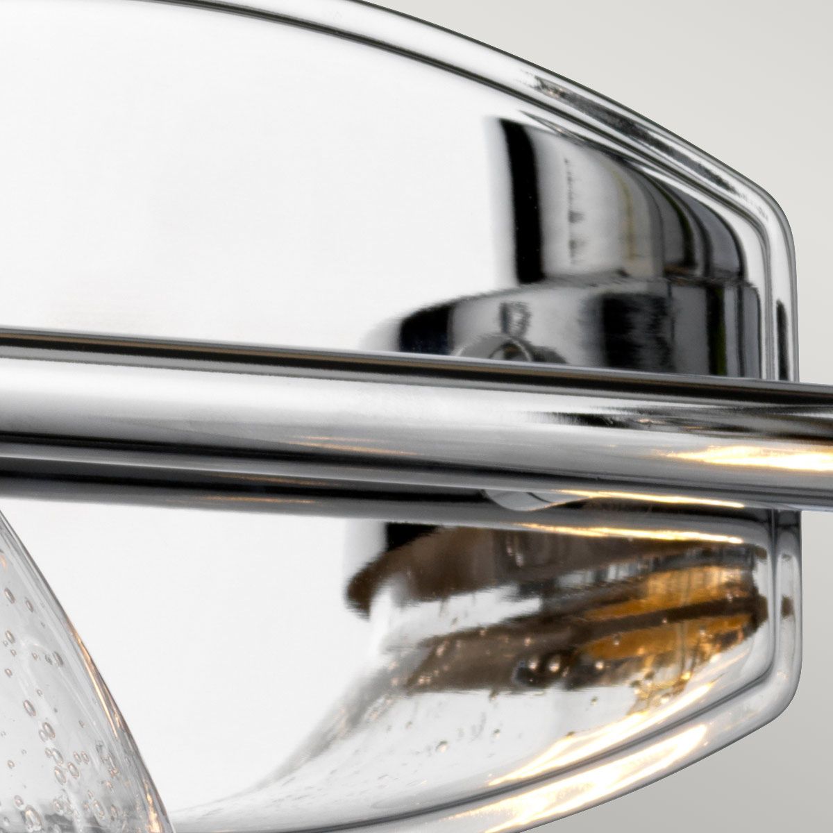 Scholar Vanity 2 Light Polished Chrome & Clear - QN-SCHOLAR2