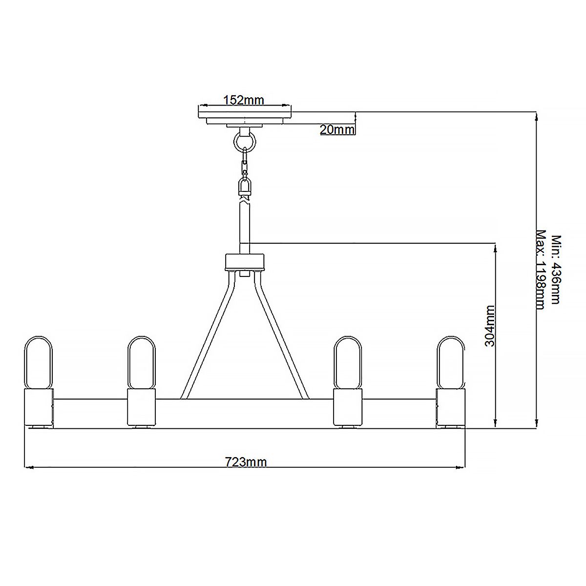 Silas Pendant 6 Light Aged Zinc & Heritage Brass - QN-SILAS-6P-DZ