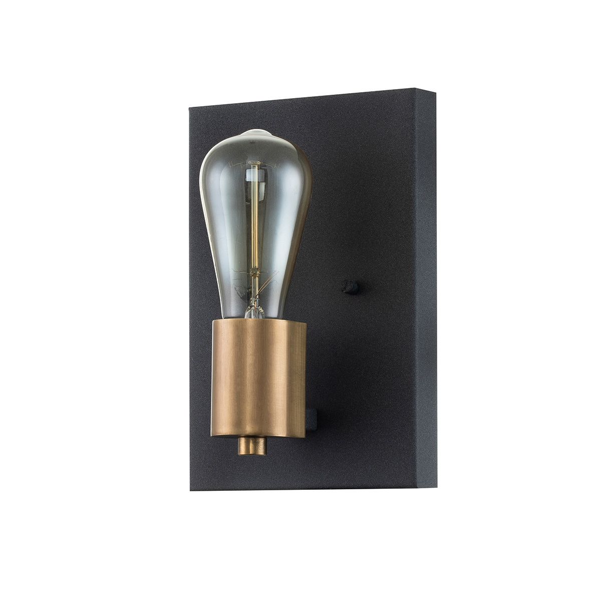 Silas Wall Light Aged Zinc & Heritage Brass - QN-SILAS1-DZ