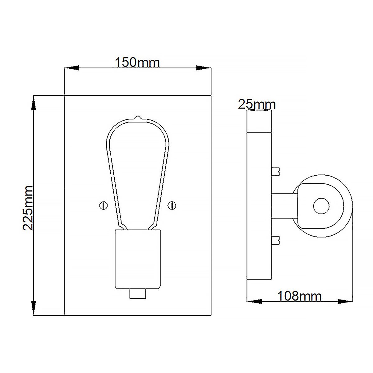 Silas Wall Light Aged Zinc & Heritage Brass - QN-SILAS1-DZ