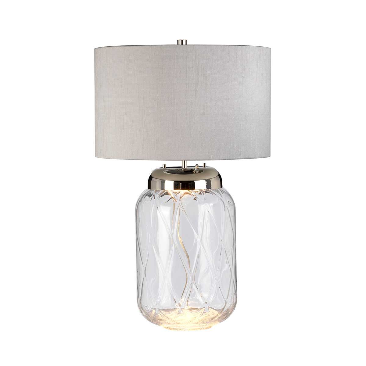 Sola 2 Light Table Lamp Polished Nickel & Titanium - QN-SOLA-TL-L