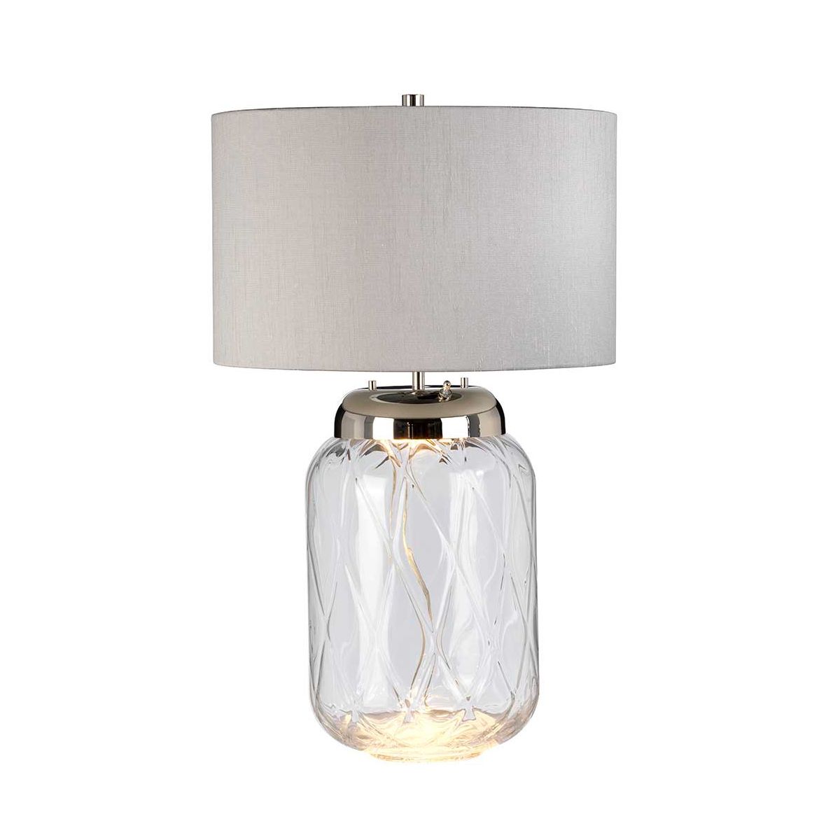 Sola 2 Light Table Lamp Polished Nickel & Titanium - QN-SOLA-TL-L