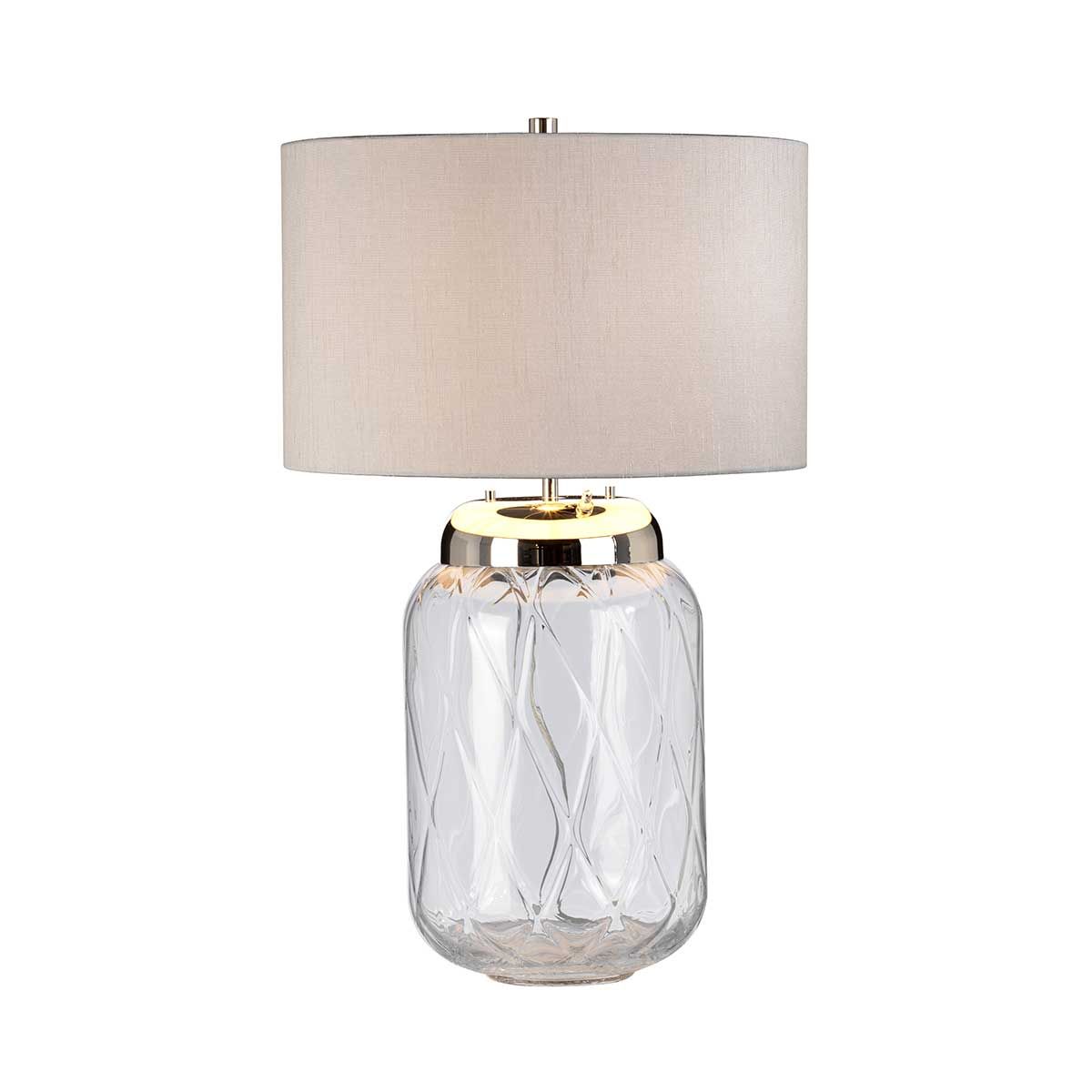 Sola 2 Light Table Lamp Polished Nickel & Titanium - QN-SOLA-TL-L