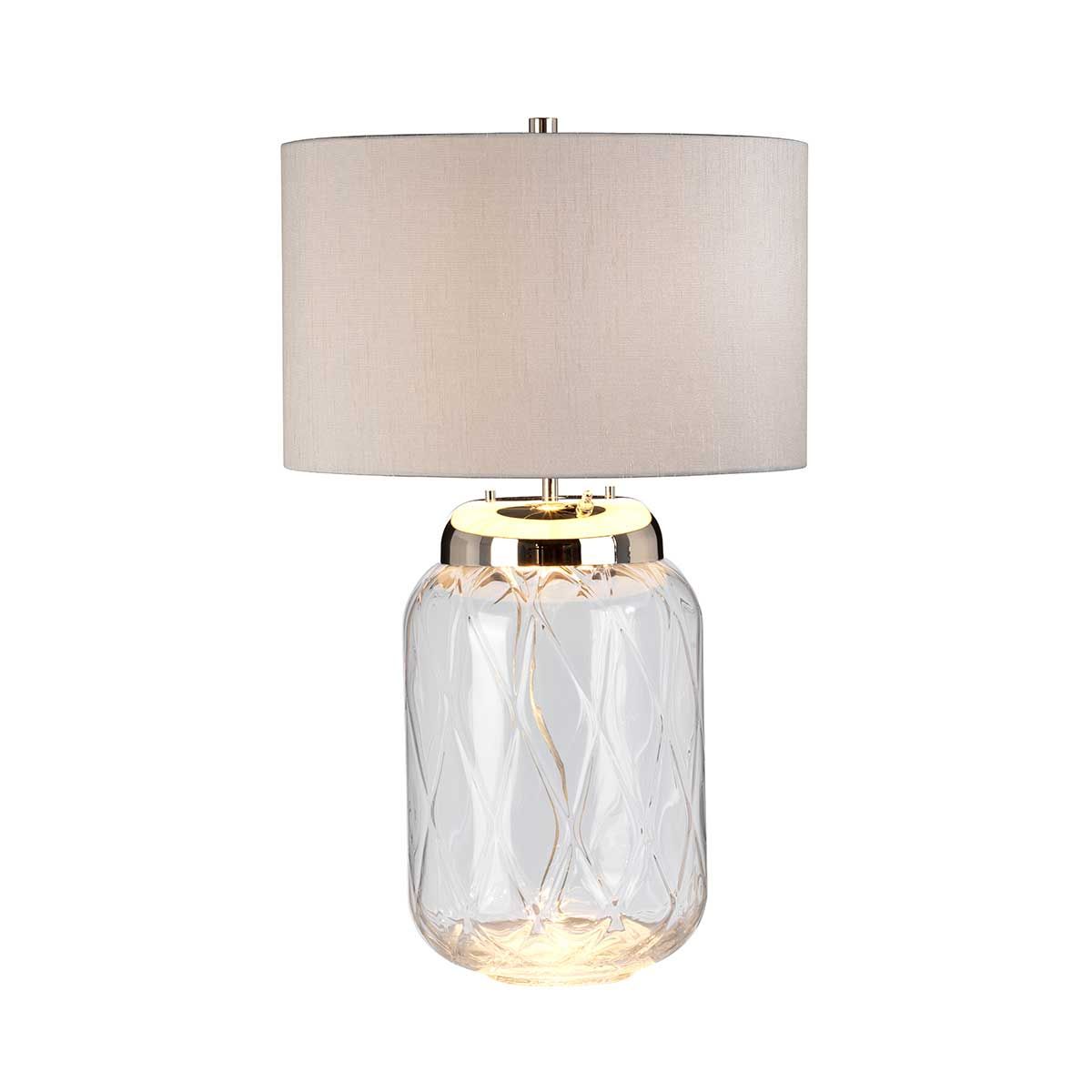 Sola 2 Light Table Lamp Polished Nickel & Titanium - QN-SOLA-TL-L