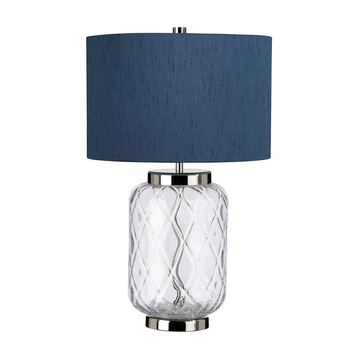 Sola Light Table Lamp Polished Nickel & Breton - QN-SOLA-TL-S-BLU