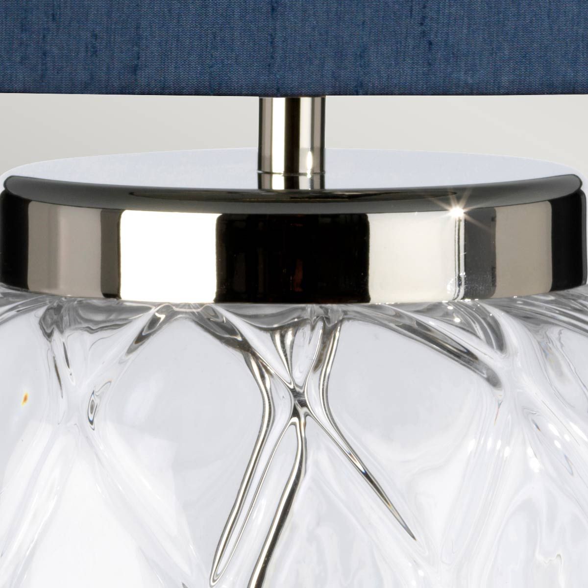 Sola Light Table Lamp Polished Nickel & Breton - QN-SOLA-TL-S-BLU