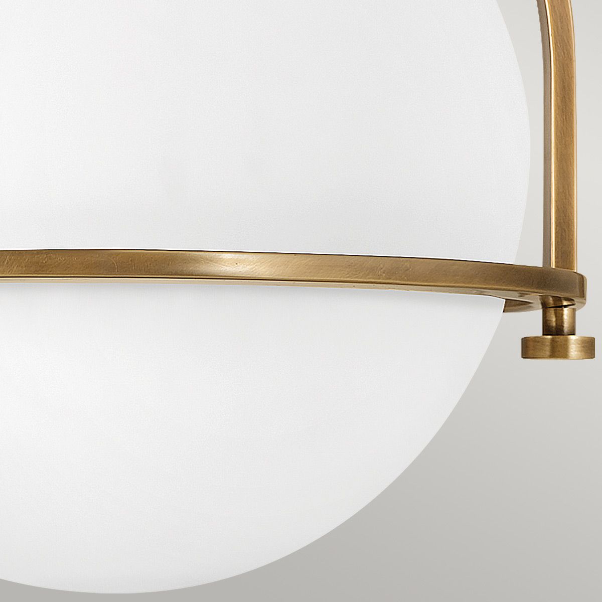 Somerset Ceiling Flush Light Heritage Brass & Opal - QN-SOMERSET-F-O-HB