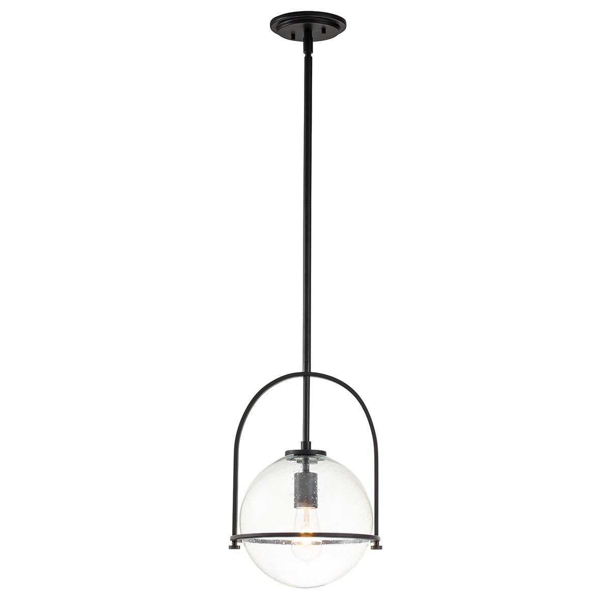 Somerset Medium Pendant Light Black & Clear - QN-SOMERSET-P-C-BK