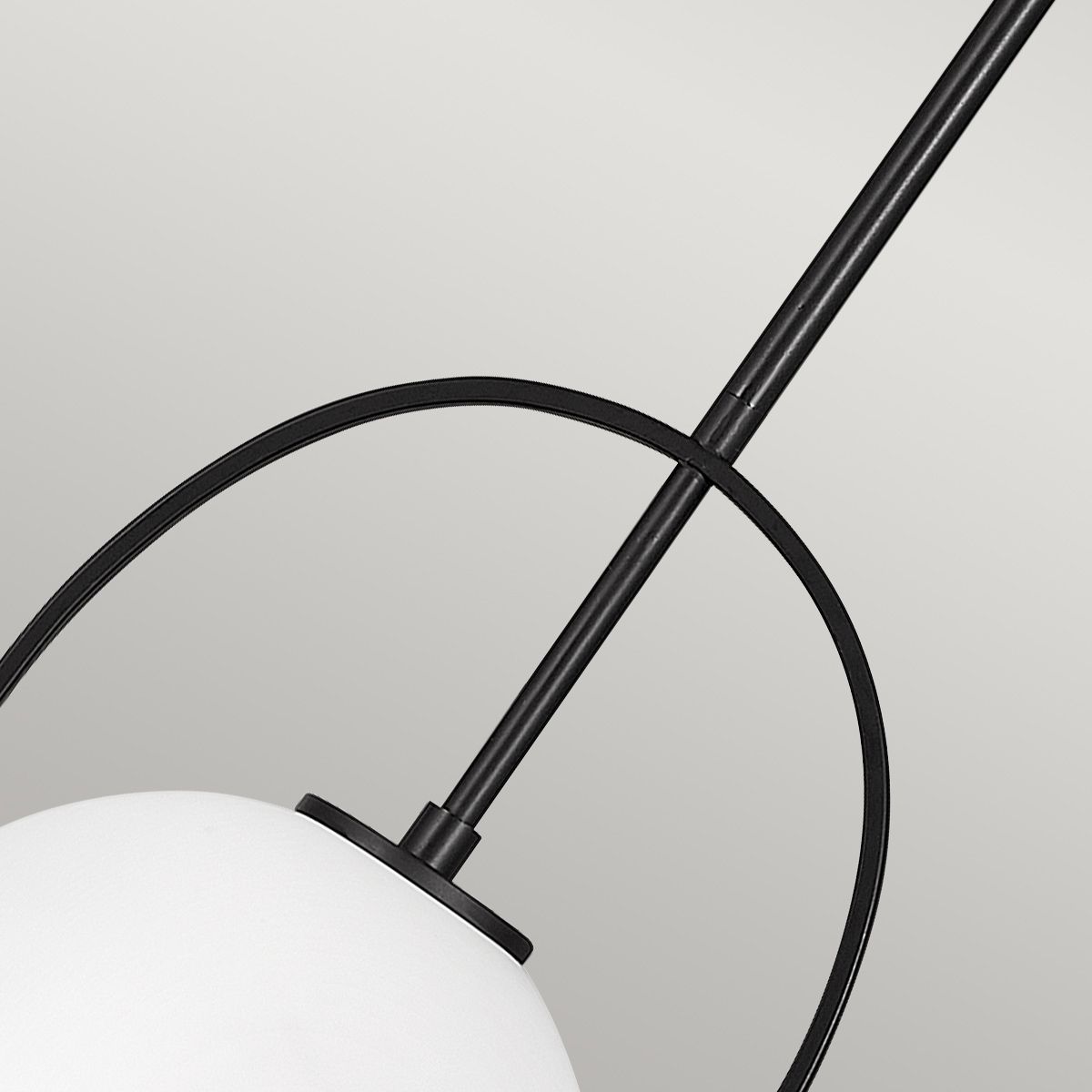 Somerset Medium Pendant Light Black & Opal - QN-SOMERSET-P-O-BK