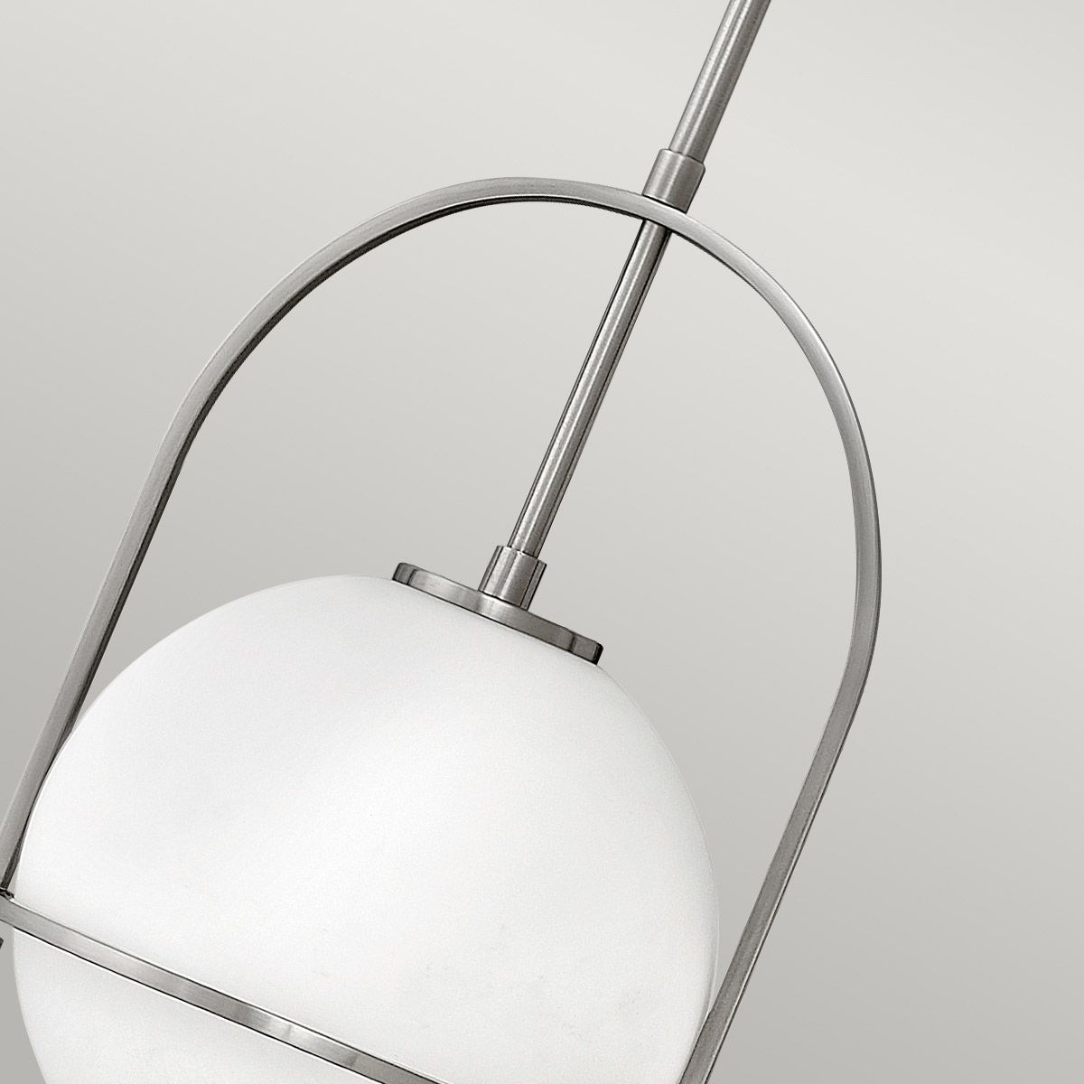 Somerset Medium Pendant Light Brushed Nickel & Opal - QN-SOMERSET-P-O-BN