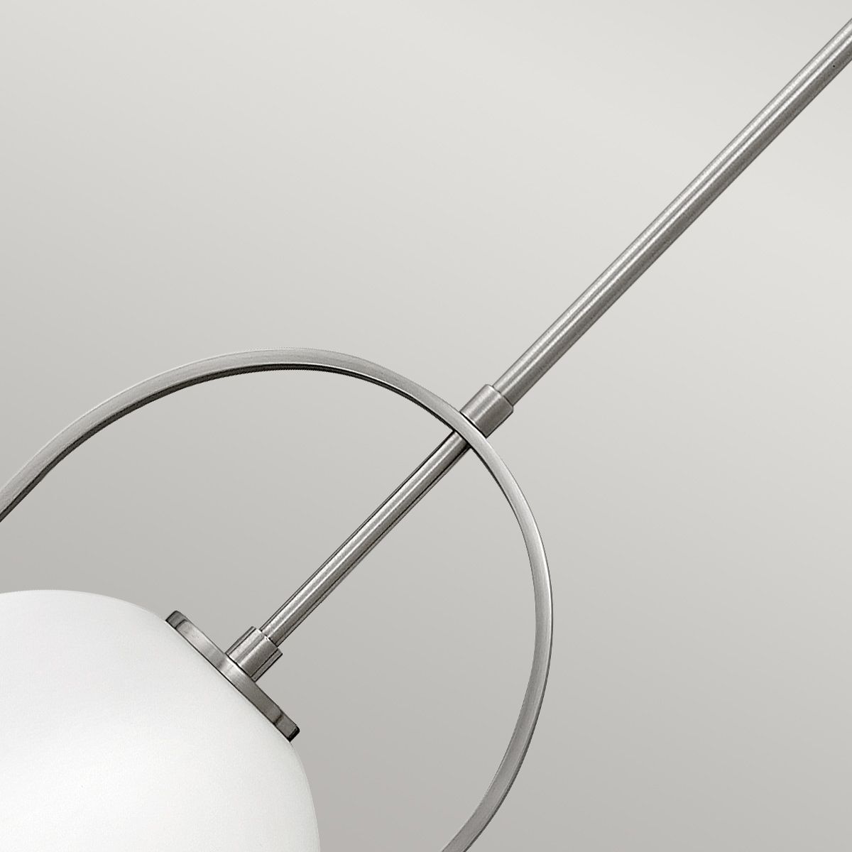 Somerset Medium Pendant Light Brushed Nickel & Opal - QN-SOMERSET-P-O-BN