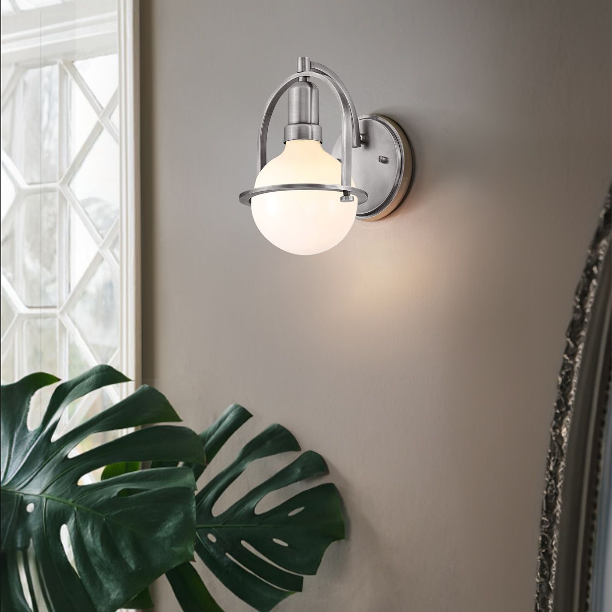 Somerset Wall Light Brushed Nickel - QN-SOMERSET1-BN