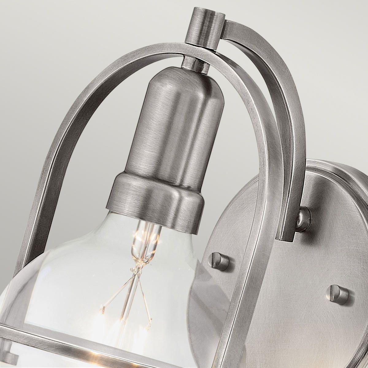 Somerset Wall Light Brushed Nickel & Clear - QN-SOMERSET1-C-BN