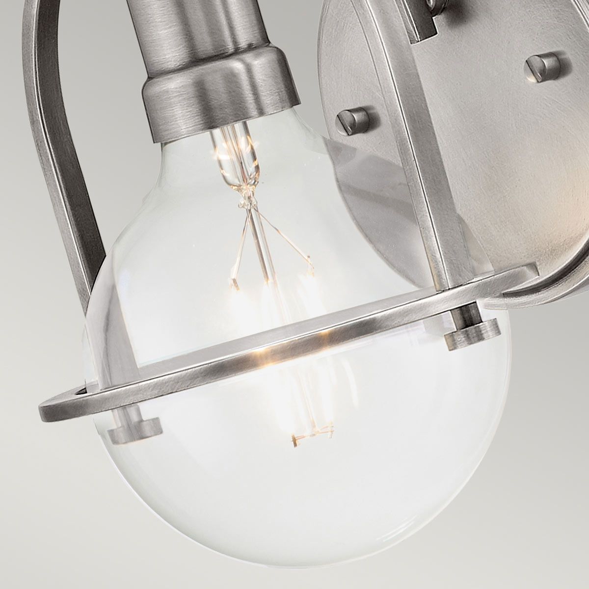 Somerset Wall Light Brushed Nickel & Clear - QN-SOMERSET1-C-BN