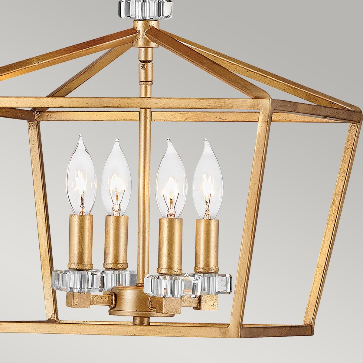 Stinson Medium Pendant 4 Light Distressed Brass - QN-STINSON-4P-M-DBR