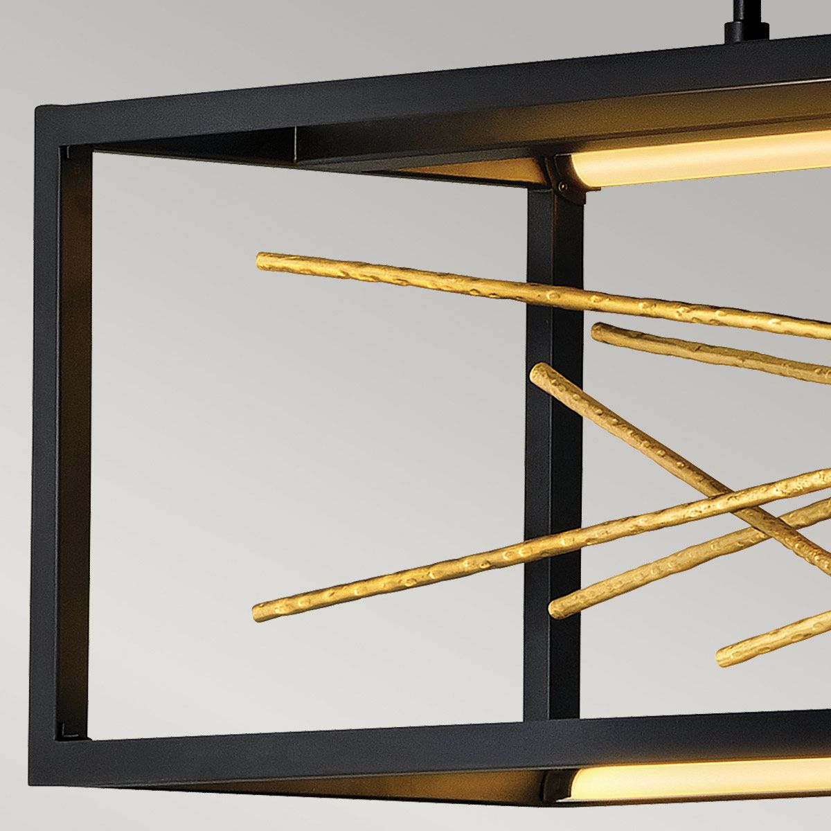 Styx LED Island Pendant Light Black & Gilded Gold - QN-STYX-LED-ISLE-BG