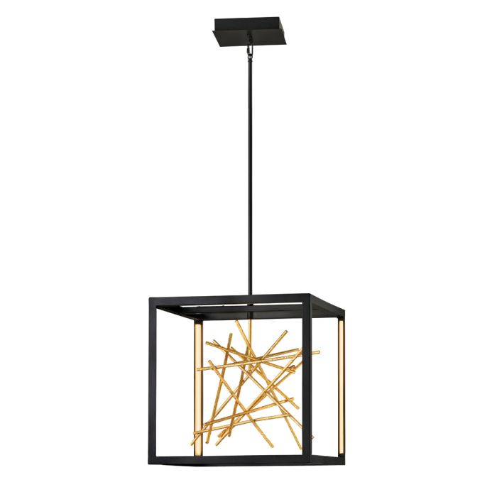 Styx LED Pendant Light Black & Gilded Gold - QN-STYX-LED-P-BG