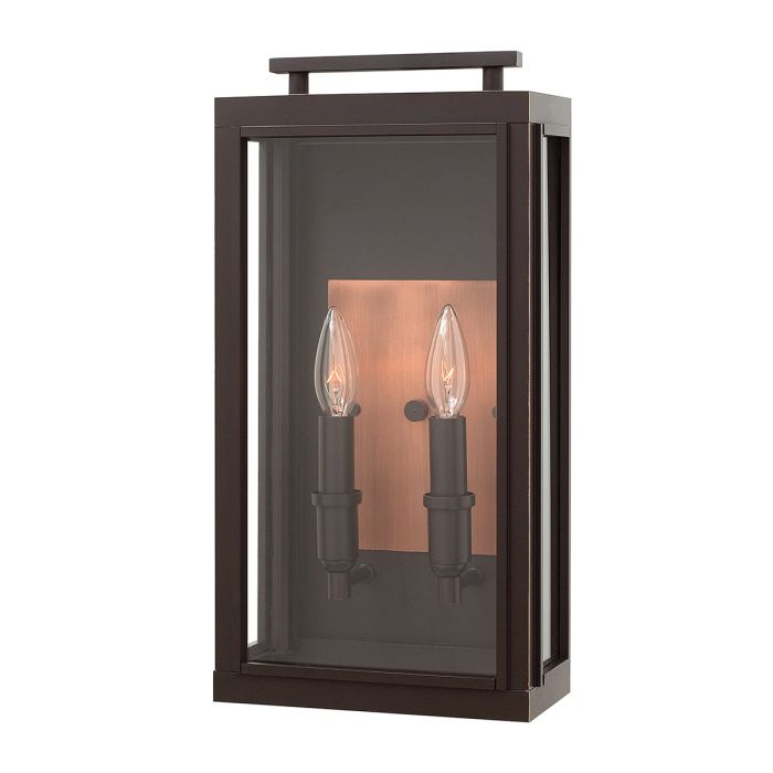 Sutcliffe 2 Light Wall Lantern Oil Rubbed Bronze & Copper - QN-SUTCLIFFE-M-OZ