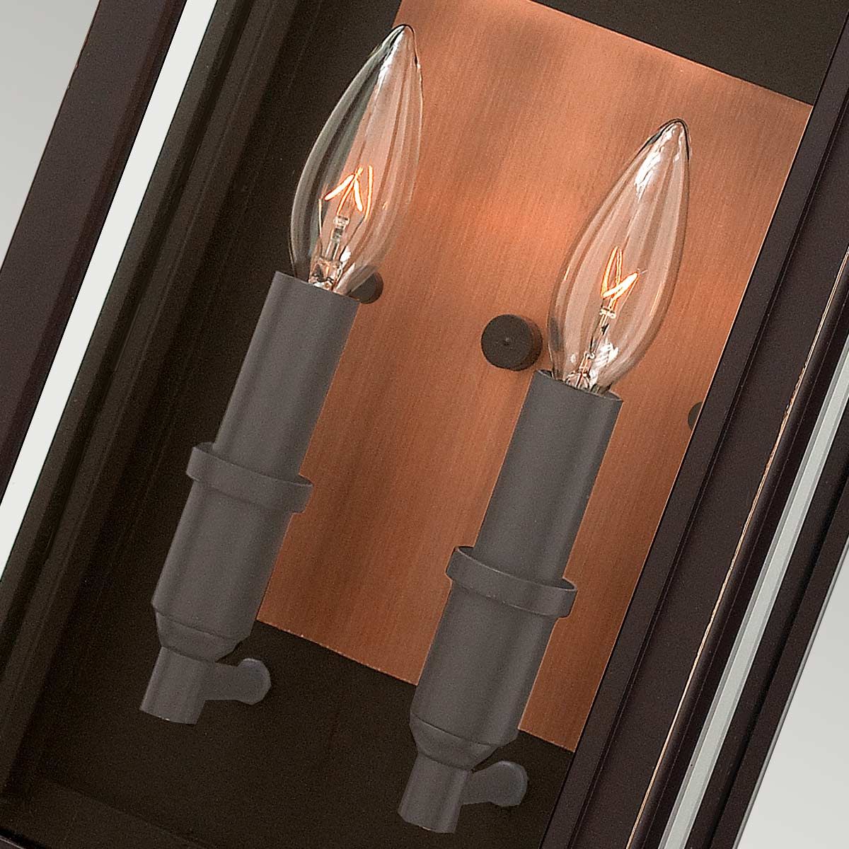 Sutcliffe 2 Light Wall Lantern Oil Rubbed Bronze & Copper - QN-SUTCLIFFE-M-OZ