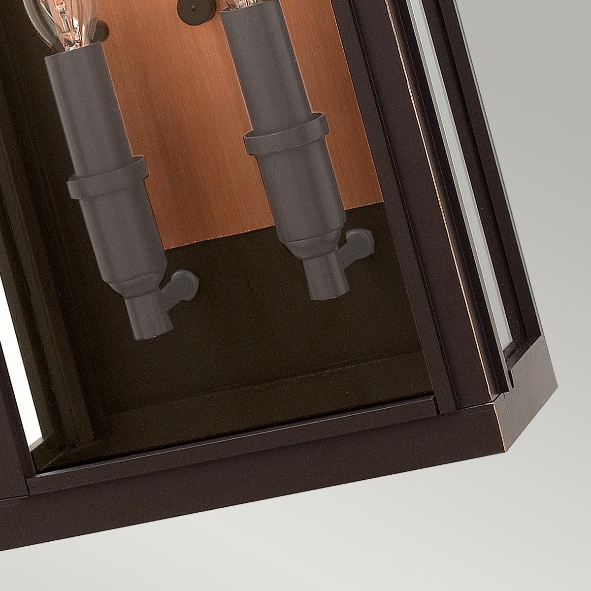 Sutcliffe 2 Light Wall Lantern Oil Rubbed Bronze & Copper - QN-SUTCLIFFE-M-OZ