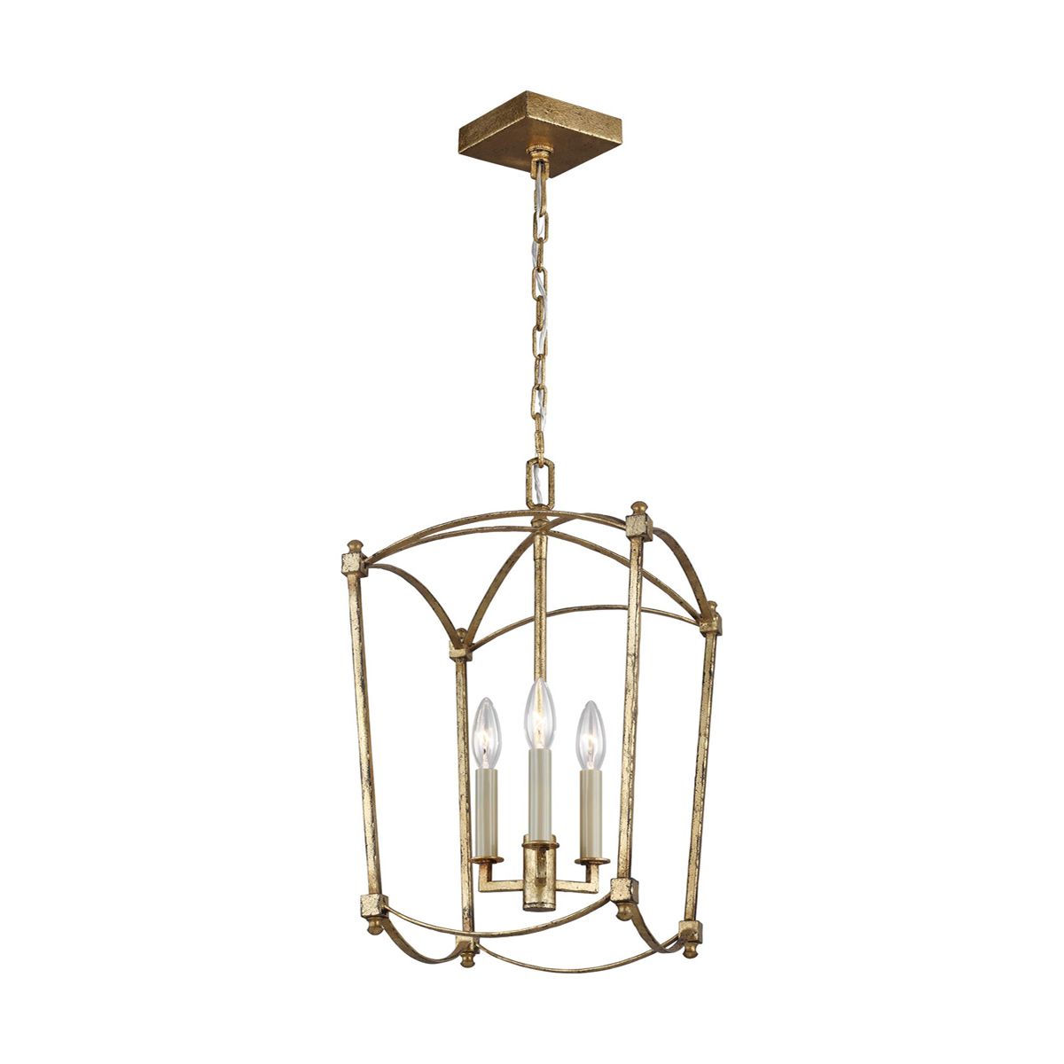 Thayer 3 Light Pendant Antique Gold - QN-THAYER-3P-ADB