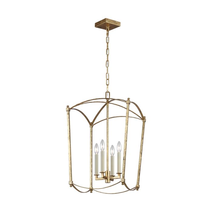 Thayer 4 Light Pendant Antique Gold - QN-THAYER-4P-ADB