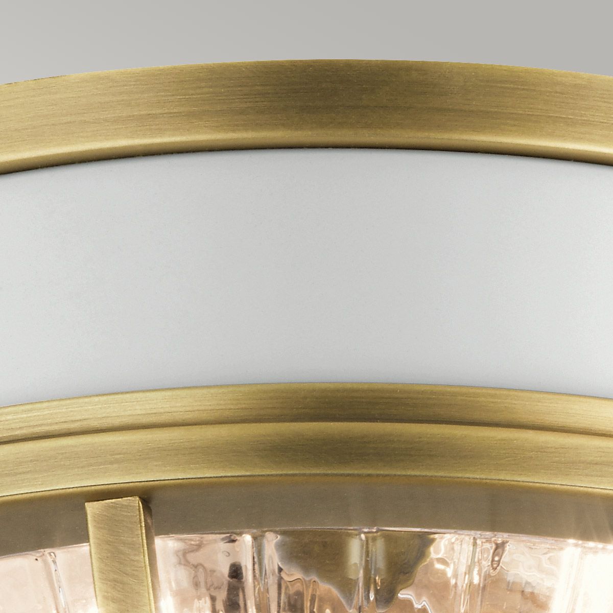 Tollis 2 Light Semi Flush Mount Light Natural Brass & White - QN-TOLLIS-F-NBR