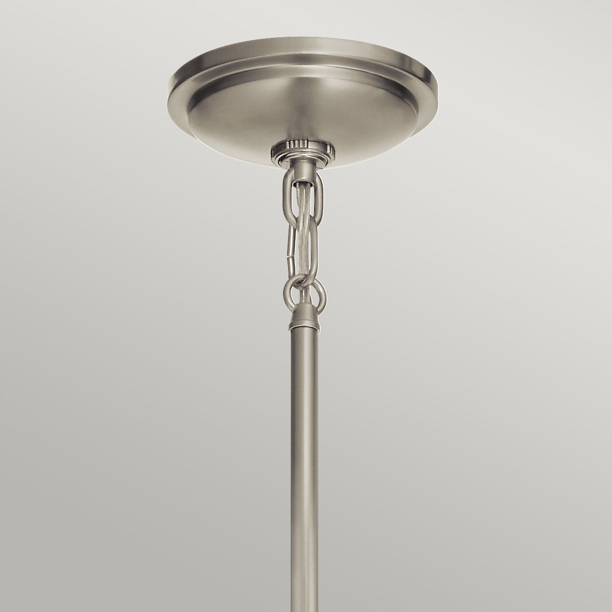 Tollis Mini Pendant Brushed Nickel & White - QN-TOLLIS-MP-BN